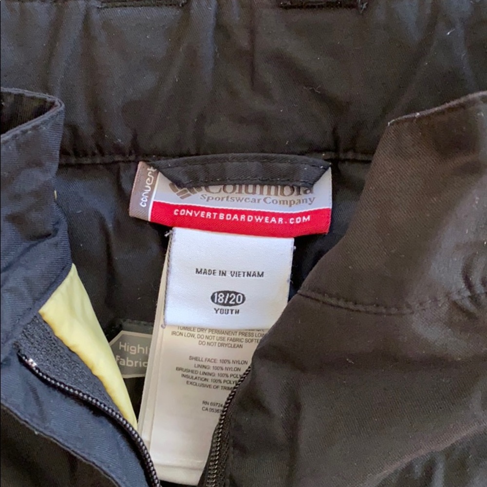 Youth Columbia snow pants.